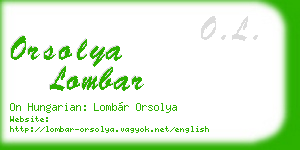 orsolya lombar business card
