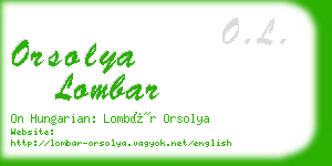 orsolya lombar business card